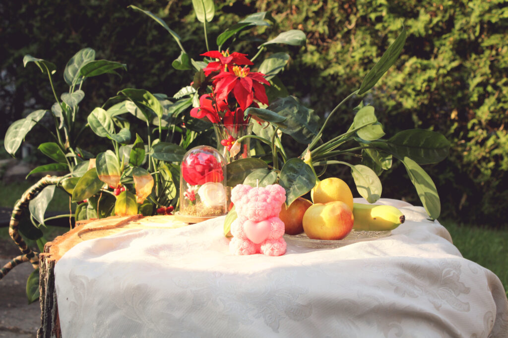 Notre ourson en rose dans son état naturelle